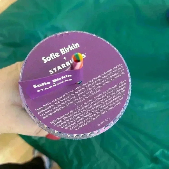 Starbucks Sofie Birkin Tumbler Rainbow Pride Studded Bling Venti Summer 2024 New - Picture 2 of 4